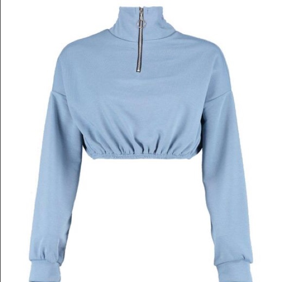 Zip front crop sweater - Picture 2 of 8